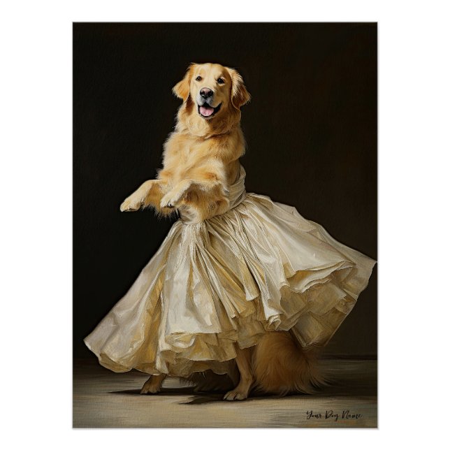 Póster Fashion Show, Ouro Retriever Dog 01 - Jonathan B (Frente)