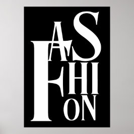 Poster Fashion Typografia