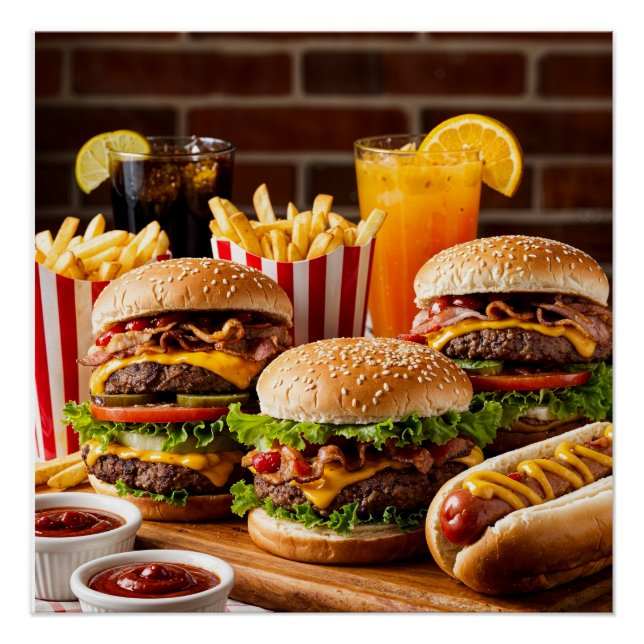 Póster fast food (Frente)