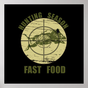 Poster Fast Food Boar funny Hunting hunt hunter fun