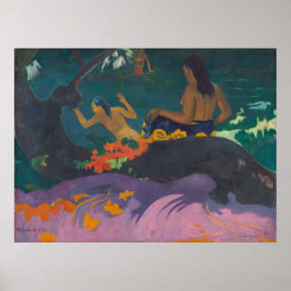 Póster Fatata te Miti pela Canvas do Mar Paul Gauguin