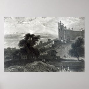 Póster Fatehpur Sikri perto de Agra, gravado por Brandard