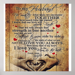 Poster Father Birthday Gift Letter To My Husband