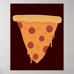 Póster Fatia da pizza