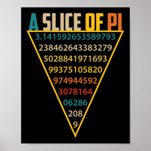 Poster Fatia Do Pi Day S Para Homens Símbolo Shi 3,14 Pi