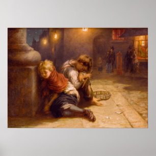 Póster Fatigued Minstrels (1883) ~Augustus Edwin Mulready