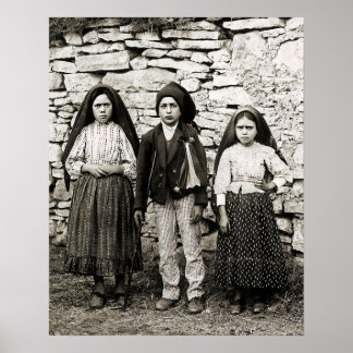 Poster Fatima Children Lucia Francisco e Jacinta