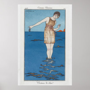 Póster fato de banho parisiense
