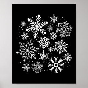 Poster Fato de floco de neve Inverno Natal Combinando 1 