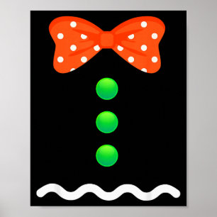 Poster Fato de Natal de Homem de Biscoito Para Crianças &