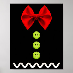 Poster Fato de Natal de Homem de Biscoito Para Crianças e