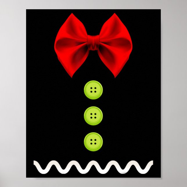Poster Fato de Natal de Homem de Biscoito Para Crianças e (Frente)