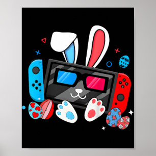 Poster Fato de Ovos de Coelho de Videogame Dia de Páscoa