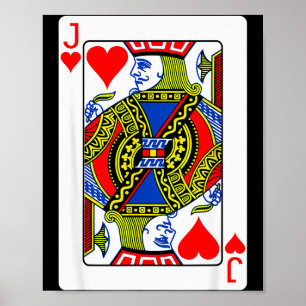 Poster Fato de Valentino Carta de Baralho Valete de Copas