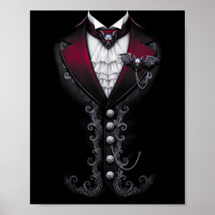 Poster Fato de vampiro engraçado para o Halloween