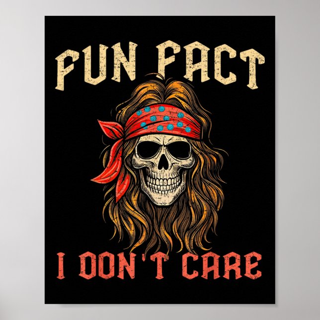 Poster Fato Divertido Eu Não Me Importo Com Esqueleto Eng (Frente)