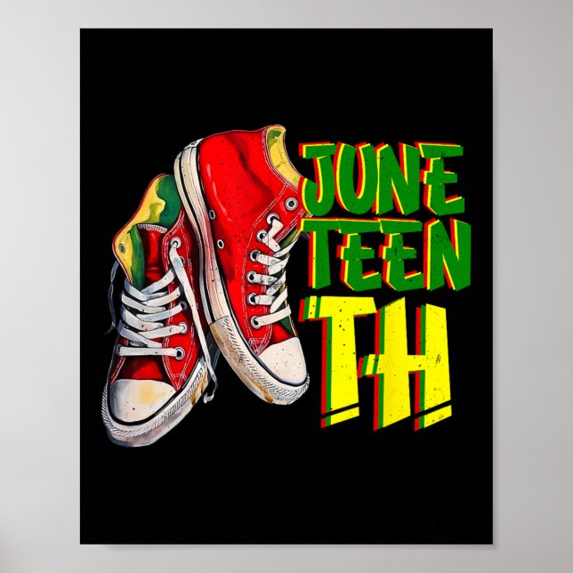 Poster Fato Nutricional do Rei Negro do Juneteenth (Frente)
