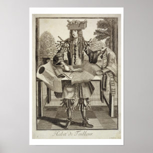 Poster Fato para um Alfaiate, pub. por Gerard Valck (1651