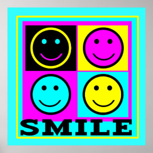 Poster Fatos CMYK bonitos SMILE