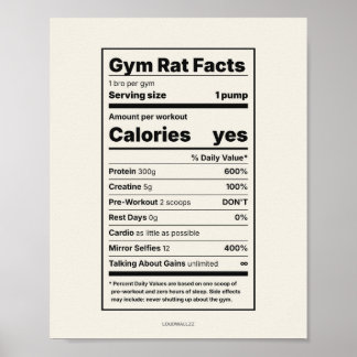 Poster Fatos de Rato de Academia Pôster de Rótulo de Nutr