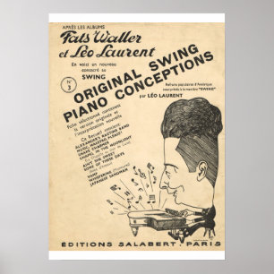 Poster Fats Waller, Original Piano Swing Conceptions