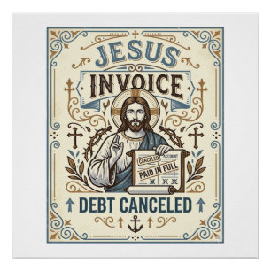 Póster Fatura de Jesus Dívida Cancelada Fatura de Jesus D