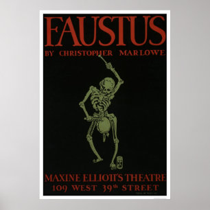 Póster Faustus por Marlowe WPA 1936