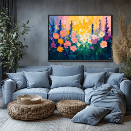 Poster Fauvist Floral Vibrante - Personalizado na Naturez