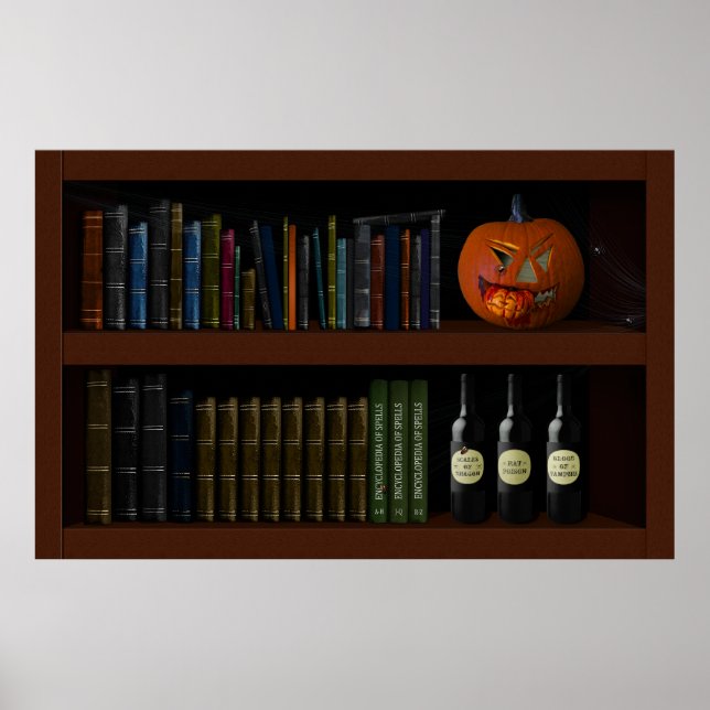 Poster Faux Book Shelf Haunted House (Frente)