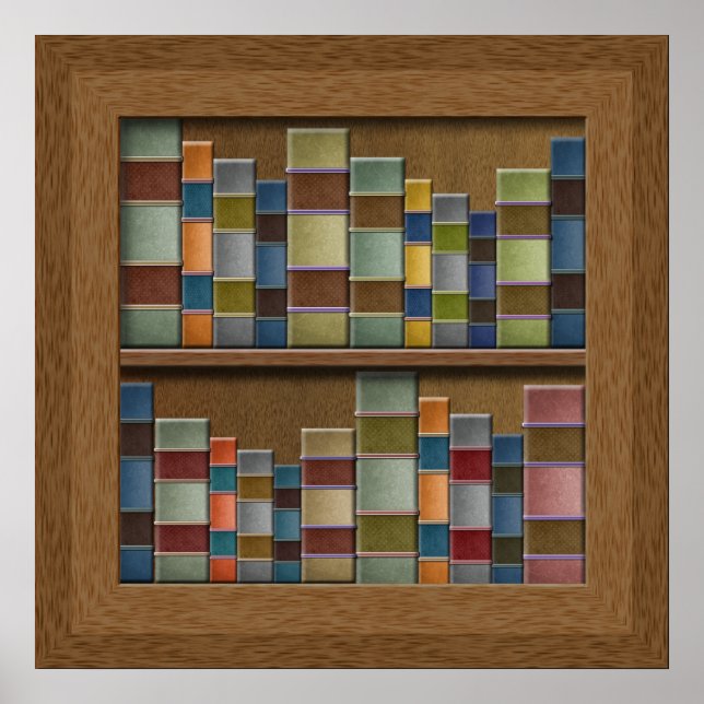 Póster Faux Book Spines Shelf (Frente)