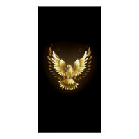 Faux Gold Foil Peace Dove em Preto