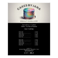 Faux Holographic Rainbow Glitter Bakery Bakery