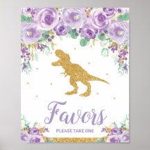 Favor da Festa de aniversário de Dinossauro Floral