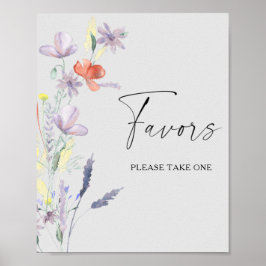 Poster Favor de casamento boêmio em aquarela, por favor,