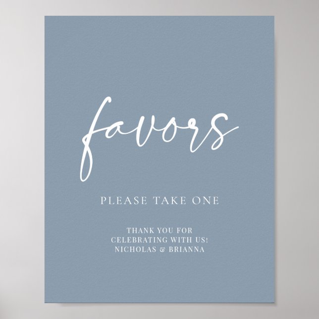 Poster Favor de casamento clássico moderno minimalista em (Frente)