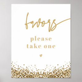 Poster Favor de casamento em Ouro Amarelo REGINA com Lant