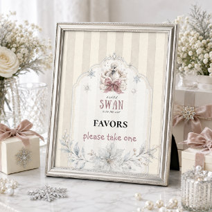 Poster Favor de Chá de Bebê da Princesa de Inverno Pequen