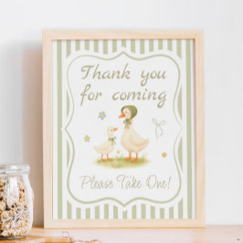 Poster Favor de Chá de Bebê Silly Goose