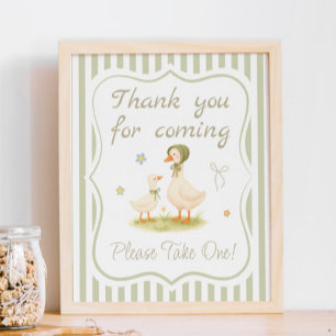 Poster Favor de Chá de Bebê Silly Goose 
