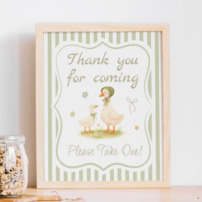 Poster Favor de Chá de Bebê Silly Goose  (Criador carregado)