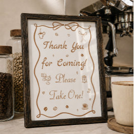Poster Favor de Chá de Noiva de Café Love is Brewing