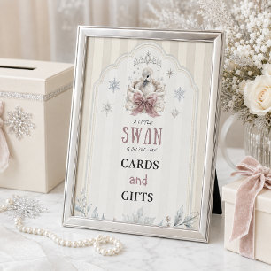 Poster Favor de Chás de Bebê Princesa Cisne de Inverno