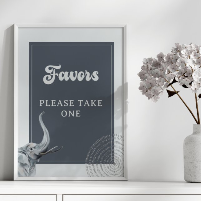 Poster Favor de Chuveirinho de Elefante Safari (Criador carregado)