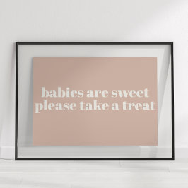 Poster Favor de Chuveiro de Bebê com Tipografia de Arenit