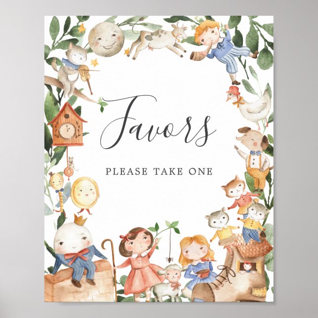 Poster Favor de Música Infantil para Chá de Bebê (Frente)