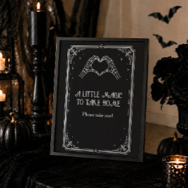 Poster Favor de Noivado de Halloween Góthico