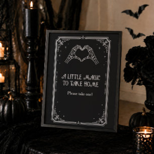 Poster Favor de Noivado de Halloween Góthico