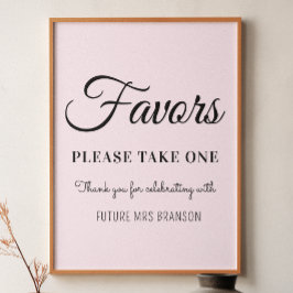 Poster Favor de Rosa Clara para Chá de Noiva