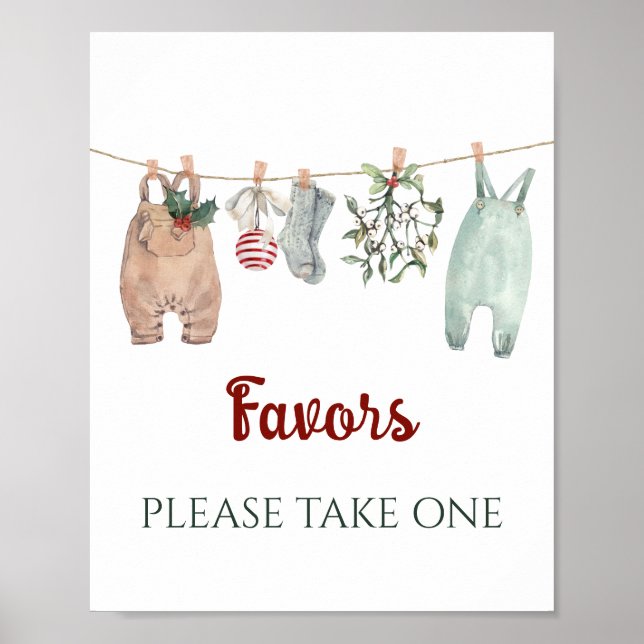 Poster Favor de Roupas de Natal Alegre (Frente)