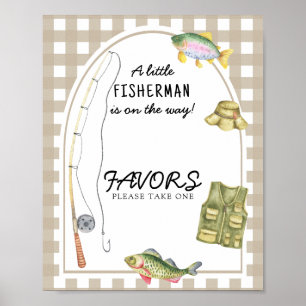 Poster Favor do Chá de fraldas dos pescadores